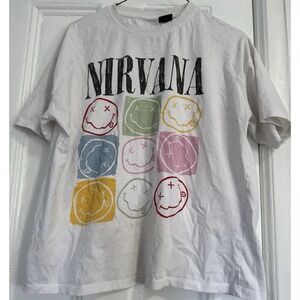 Nirvana Nevermind T Shirt White Men's Size Small